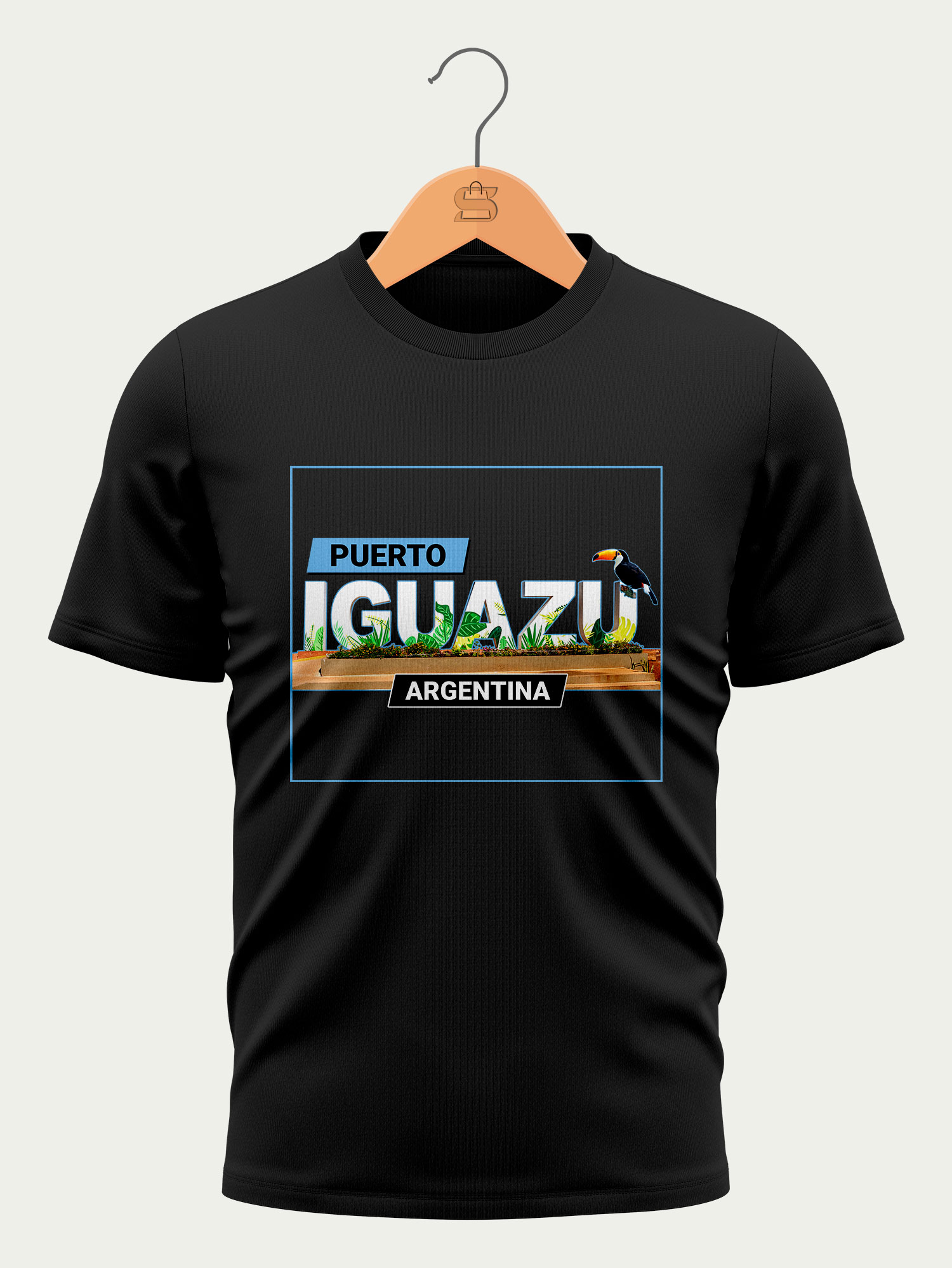 Camiseta Puerto Iguazú Argentina - Preta - Masculina